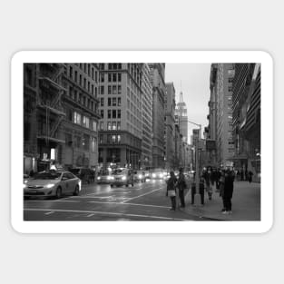 Midtown Manhattan in the Evening - B&W Sticker